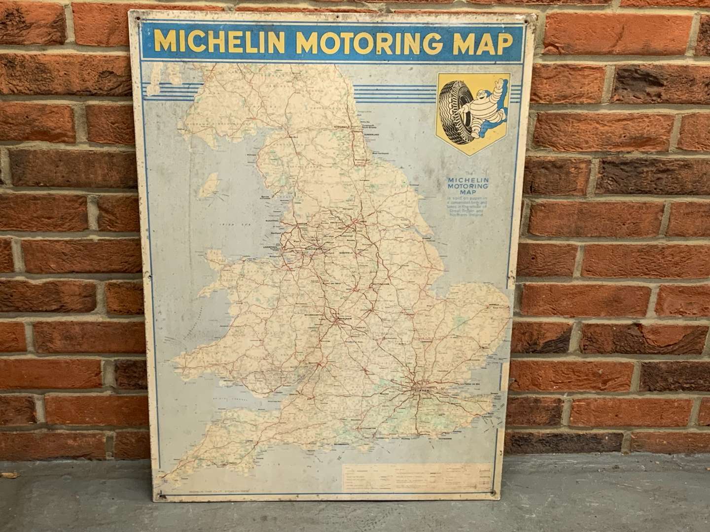 <p>Tin Michelin Motoring Map Sign</p>