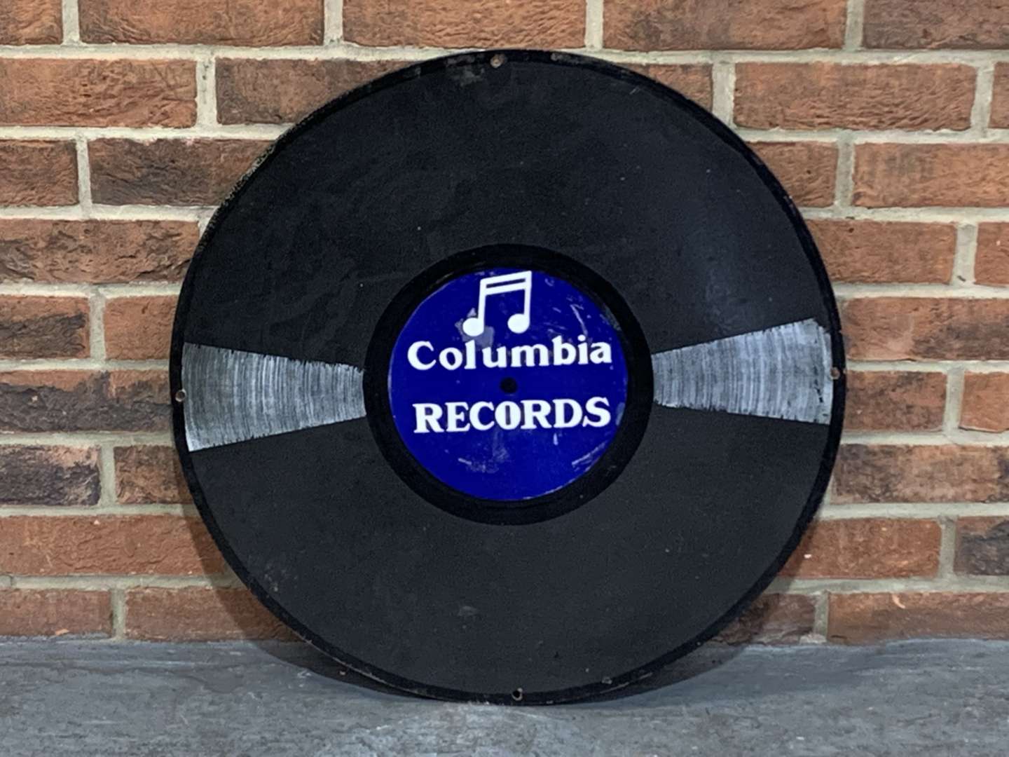 <p>Columbia Records Enamel Sign</p>