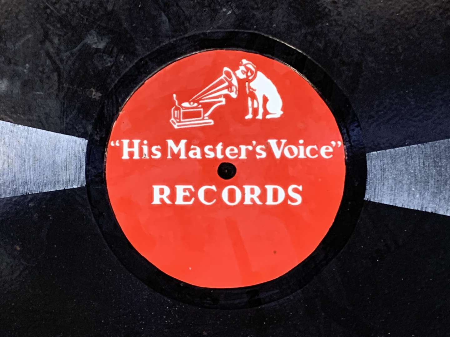 <p>His Masters Voice Records Enamel Sign</p>