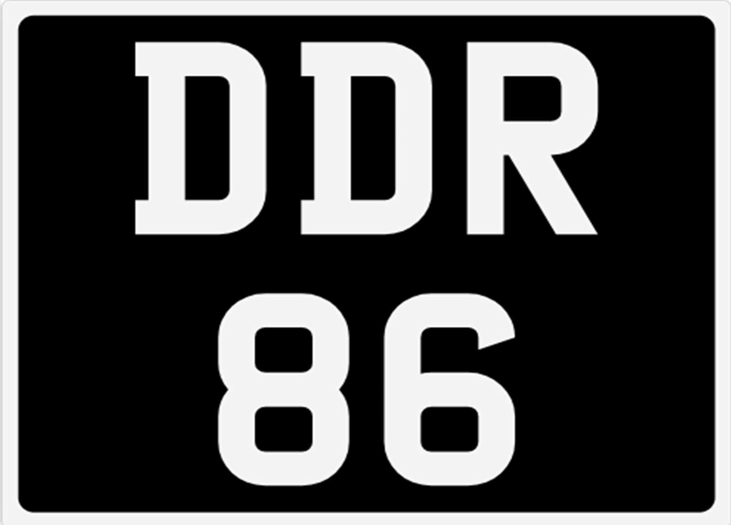 <p>&nbsp; DDR 86 Registration number</p>
