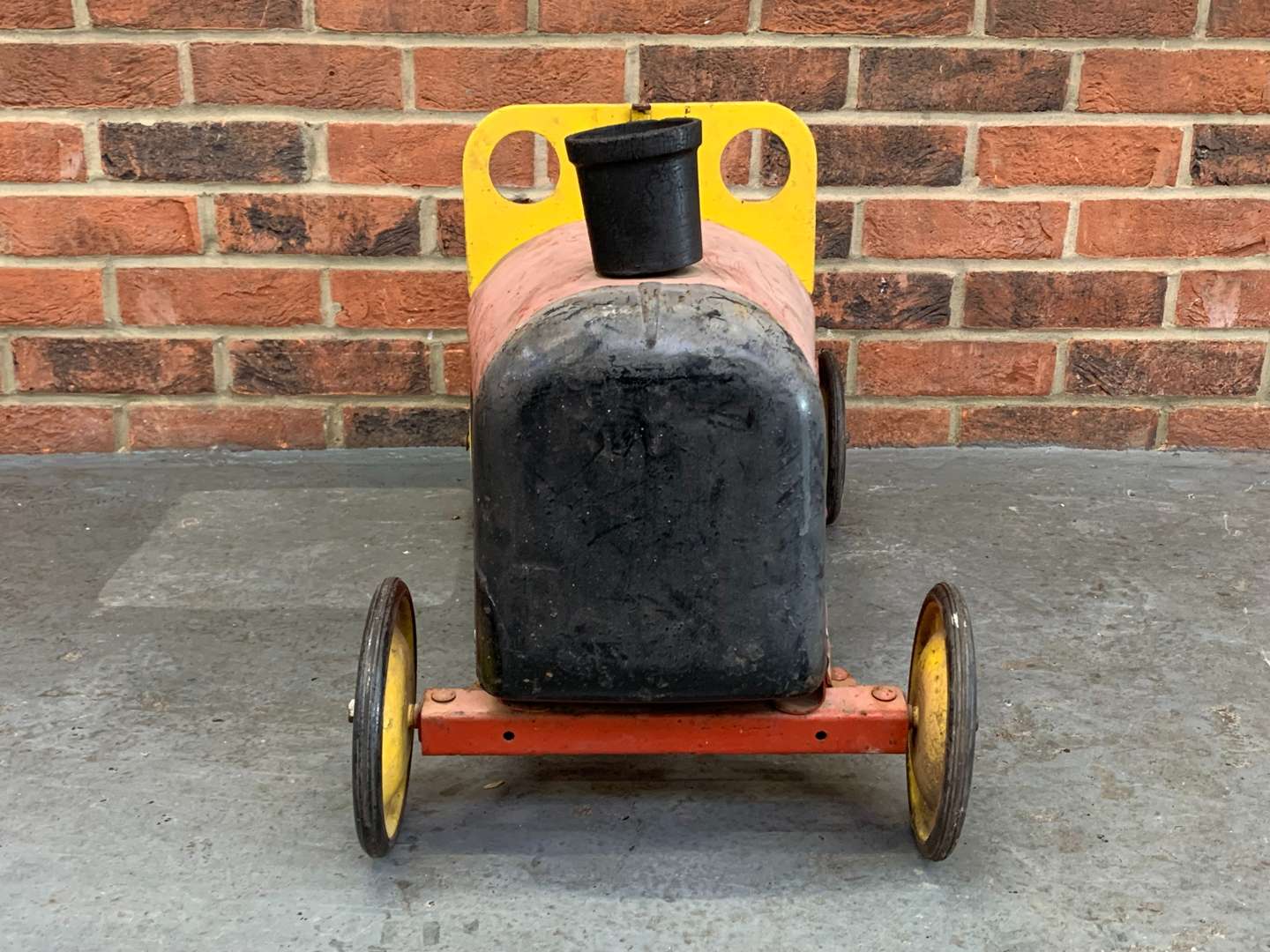 <p>Tin Plate Child's Pedal Train</p>