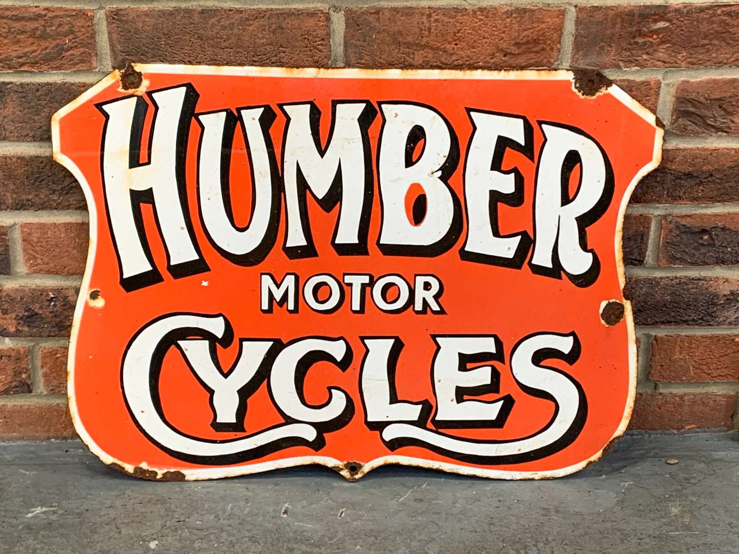 <p>Humber Motor Cycles Enamel Sign</p>