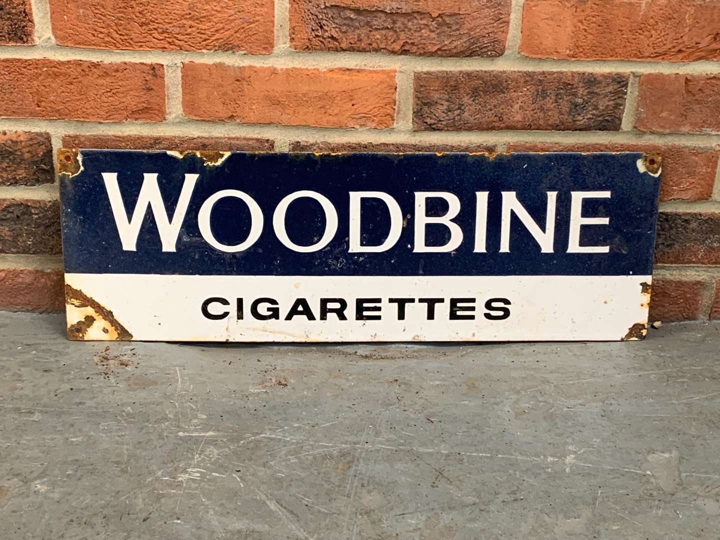 <p>Woodbine Cigarettes Enamel Sign</p>