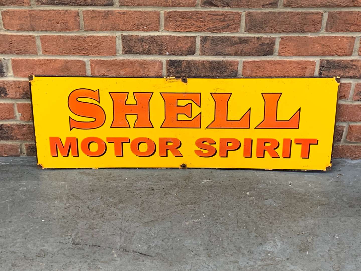 <p>Shell Motor Spirit Enamel Sign</p>