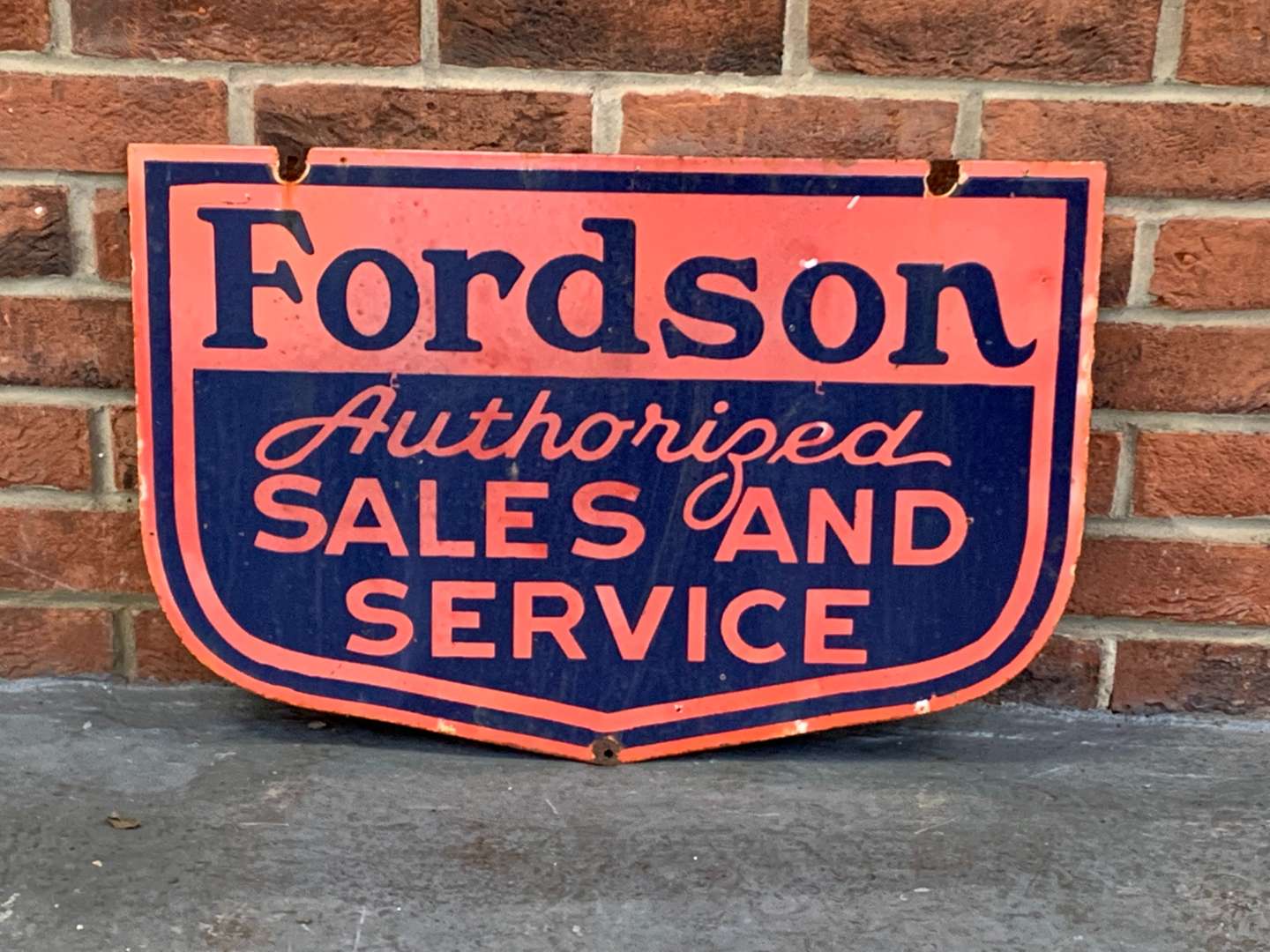 <p>Fordson Sales and Service Enamel Sign</p>