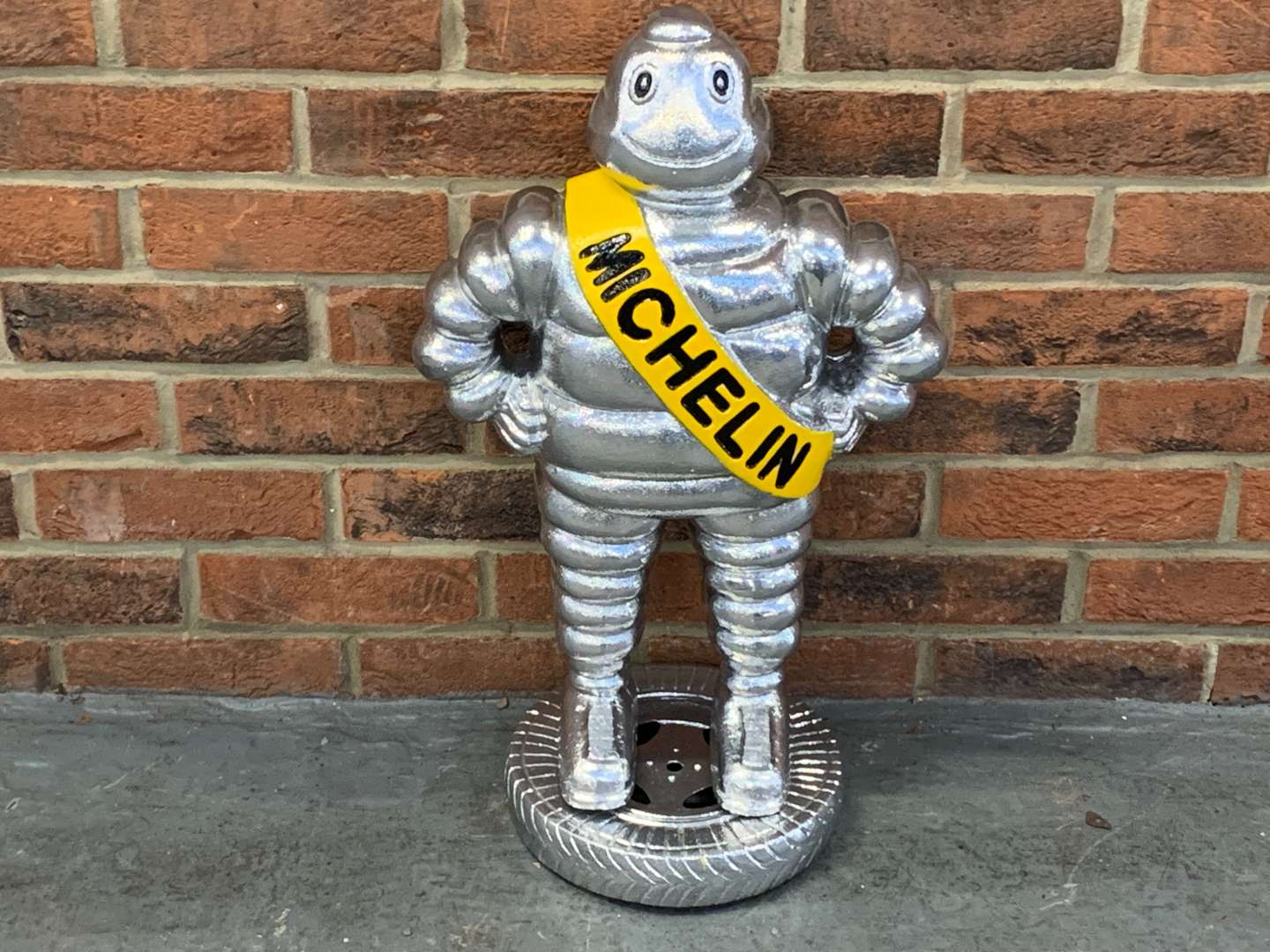 <p>Large Cast Aluminium Michelin Man</p>