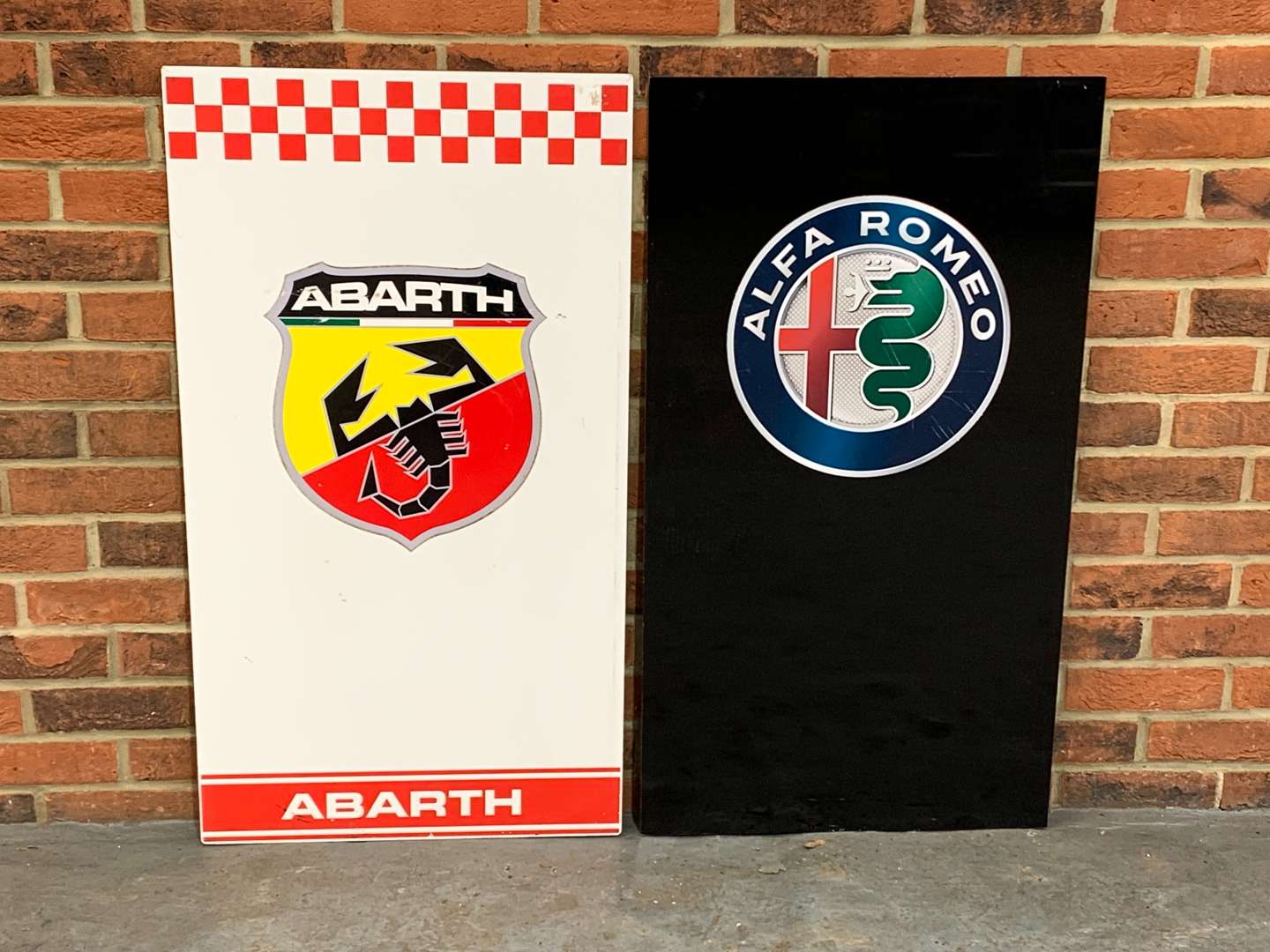 <p>Abarth and Alfa Romeo Signs (2)</p>
