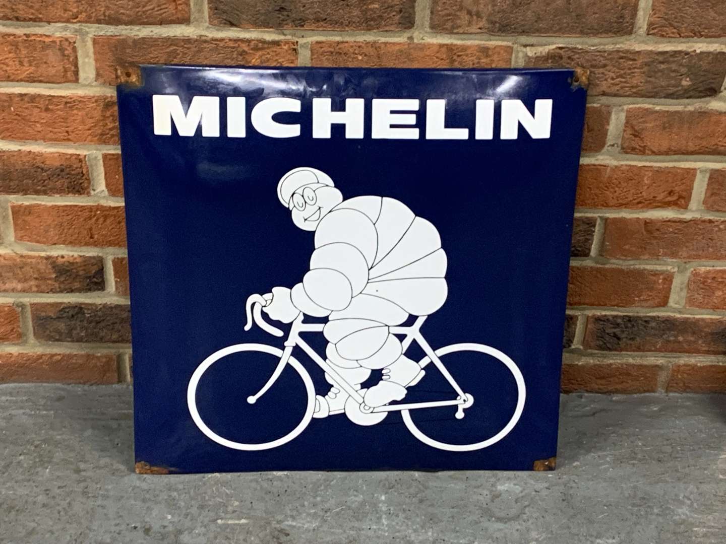 <p>Michelin Convex Cycle Enamel Sign</p>