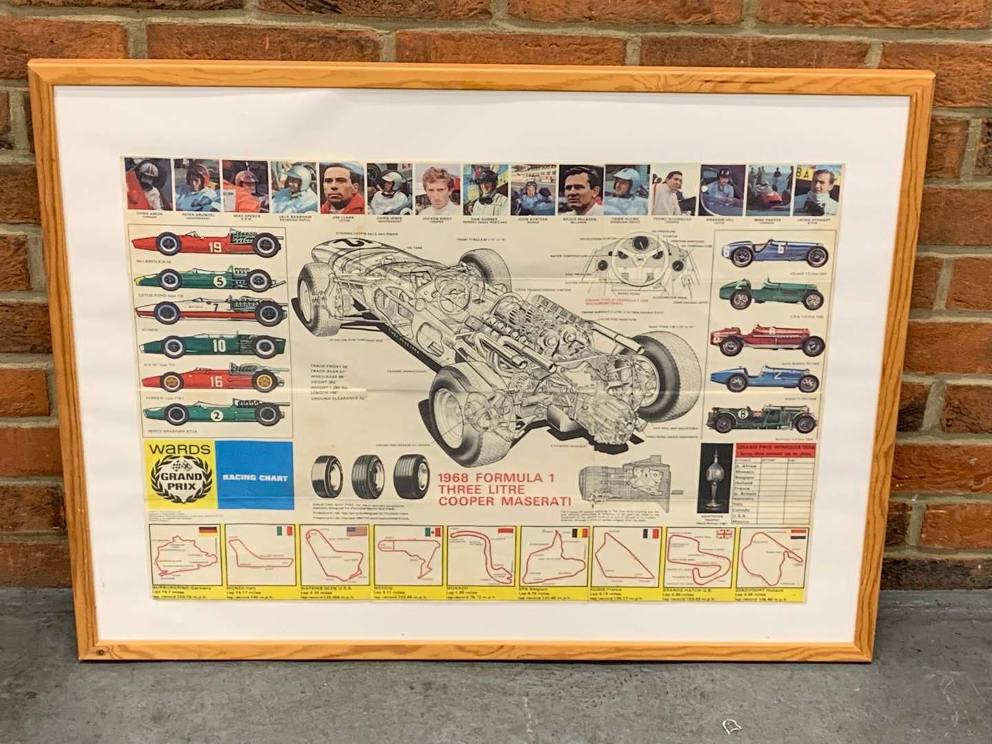 <p>Framed 1968 Formula 1 Three Litre Cooper Maserati Print</p>