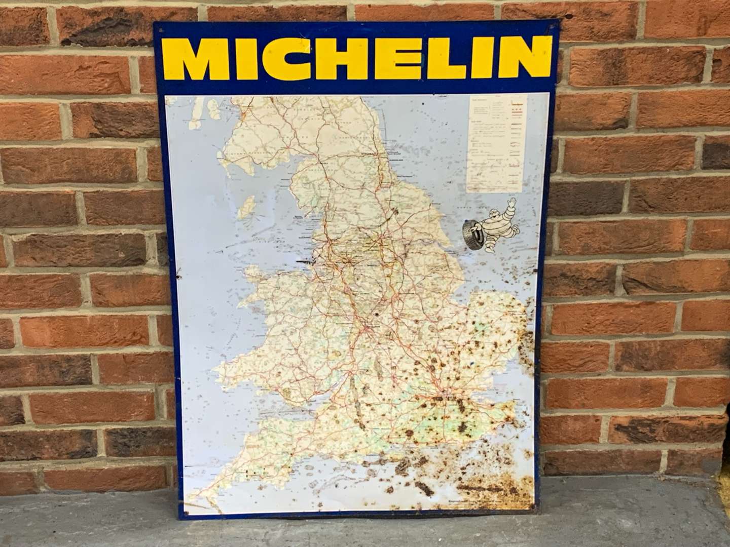 <p>Tin 1968 Michelin Map Sign</p>