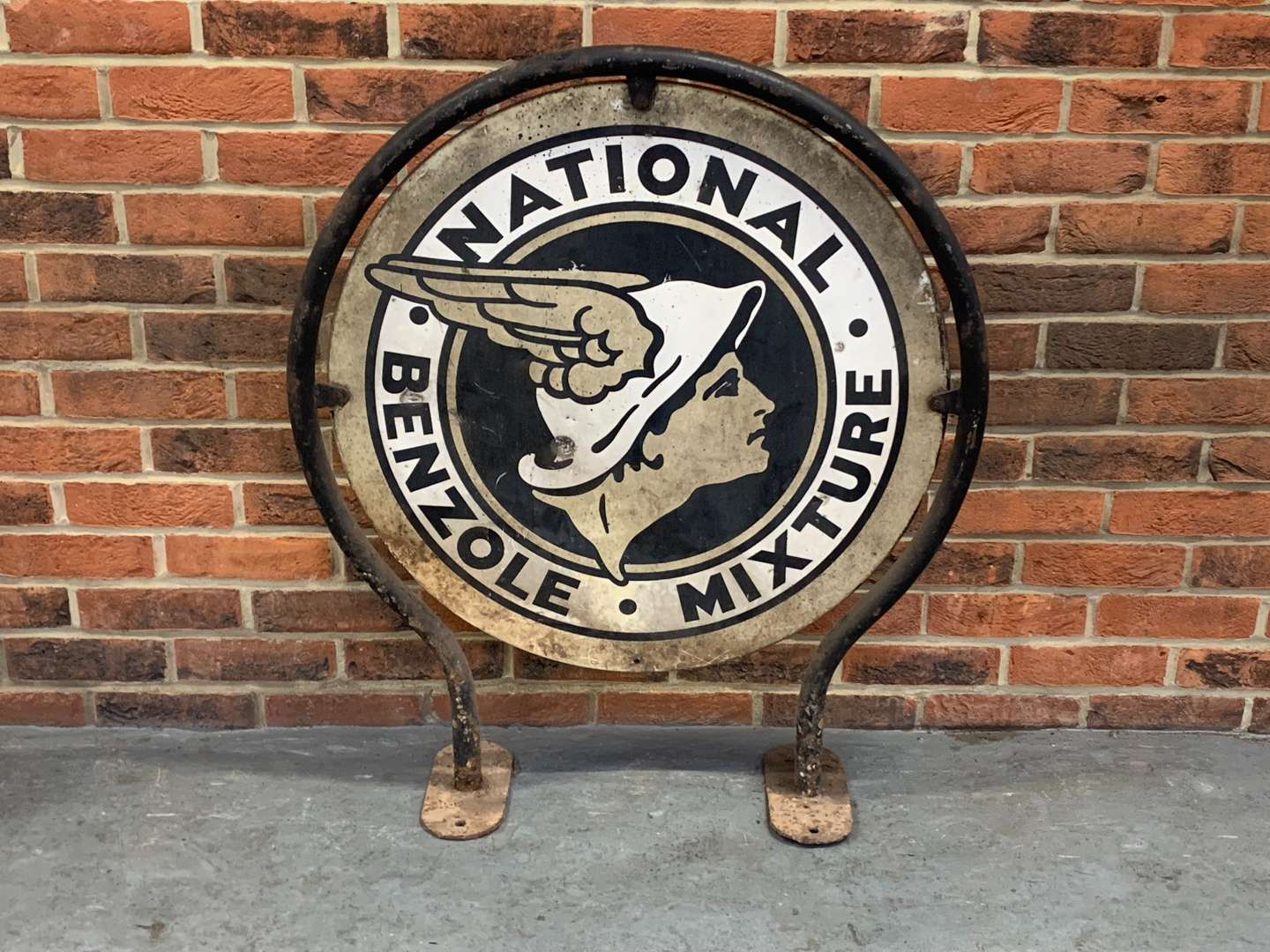 <p>Large National Benzole Wall Hanging Sign</p>