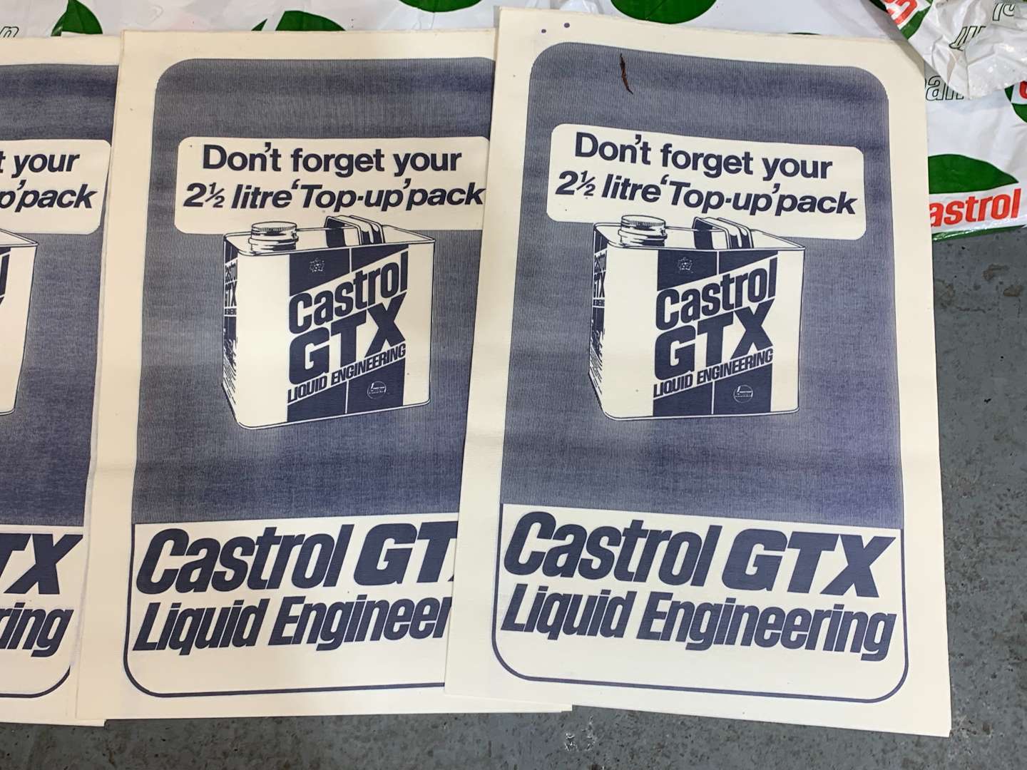 <p>Box of New Old Stock Castrol Seat Covers and Floor Mats</p>