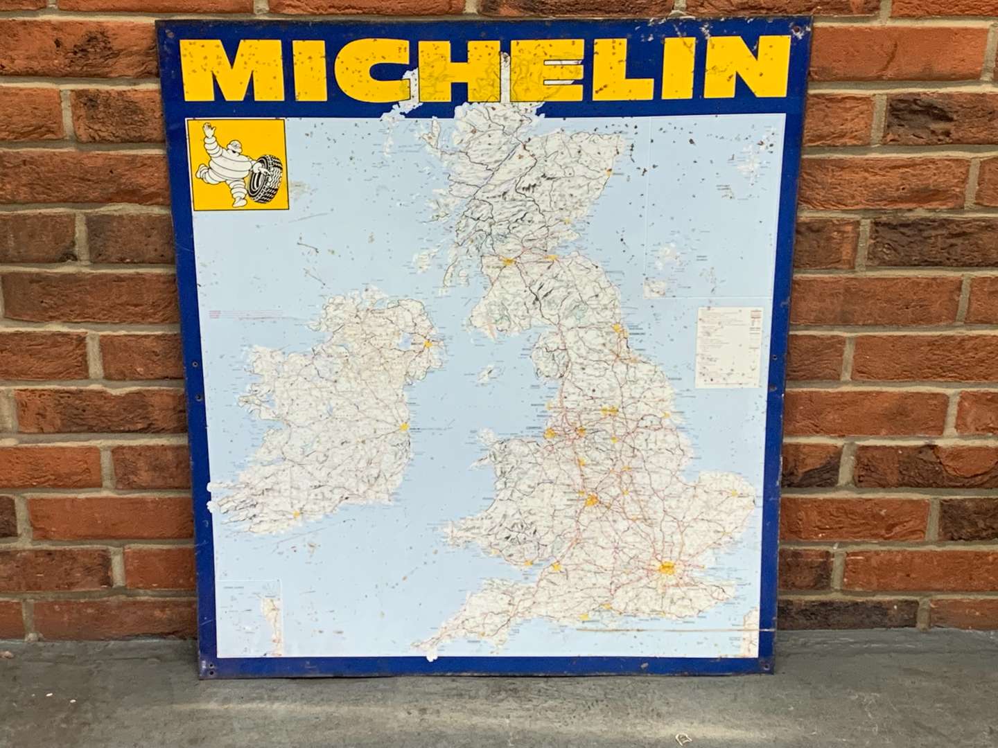 <p>Tin Michelin Map Sign</p>