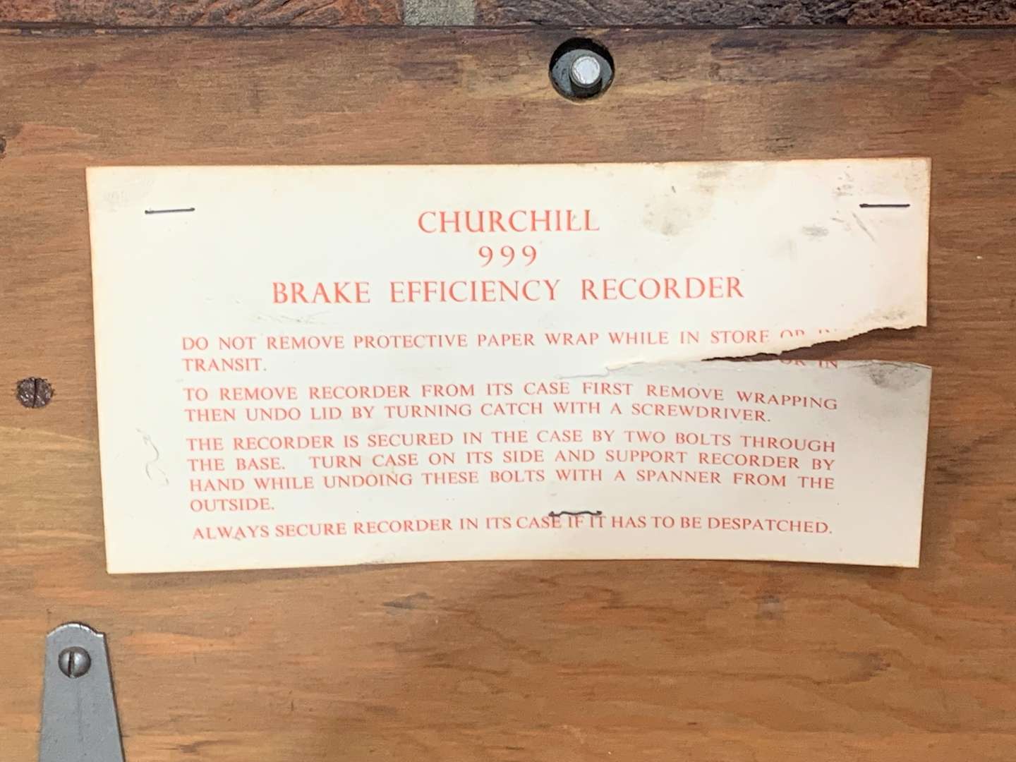 <p>Boxed Churchill Brake Tester</p>