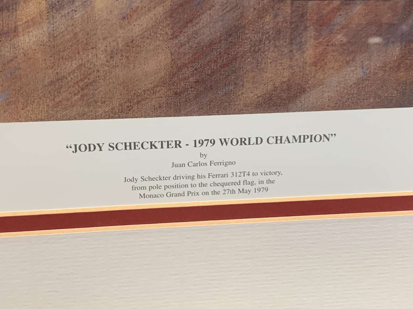 <p>Jody Scheckter Framed 1979 World Champion Print</p>