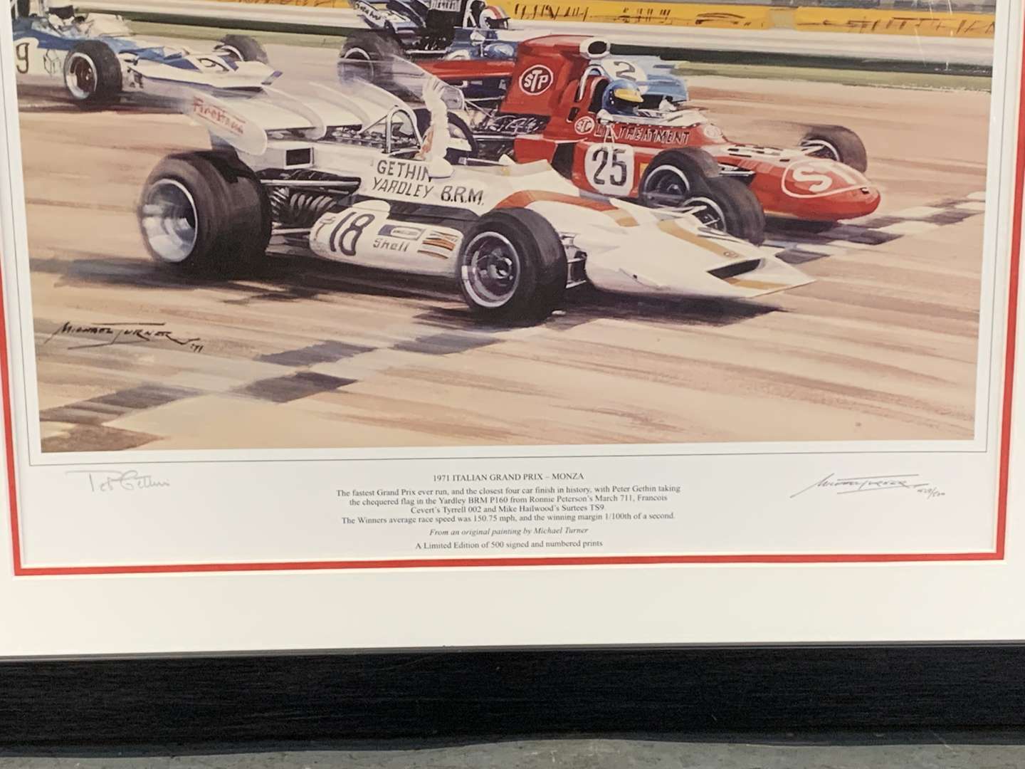 <p>Michael Turner 1971 Italian GP Monza Framed Print</p>