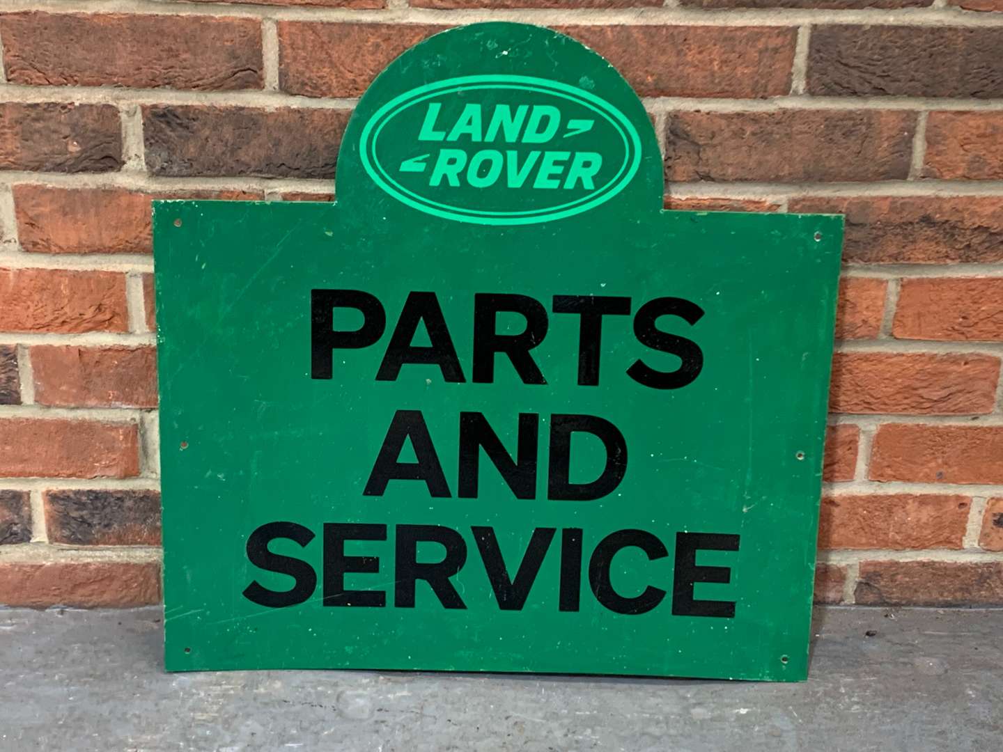 <p>Metal Made Land Rover Parts and Service Sign</p>