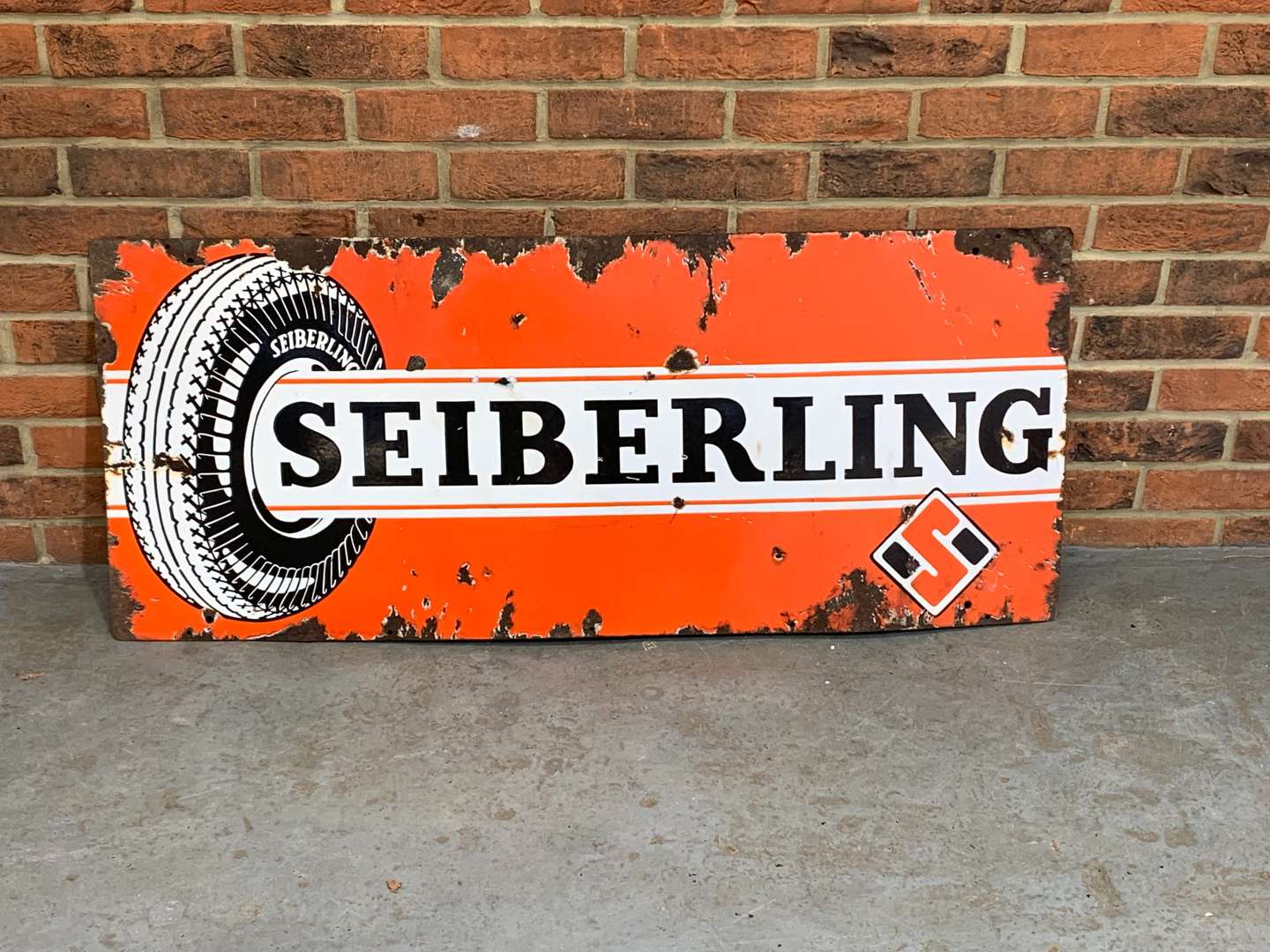 <p>Seiberling Tyres Enamel Sign</p>