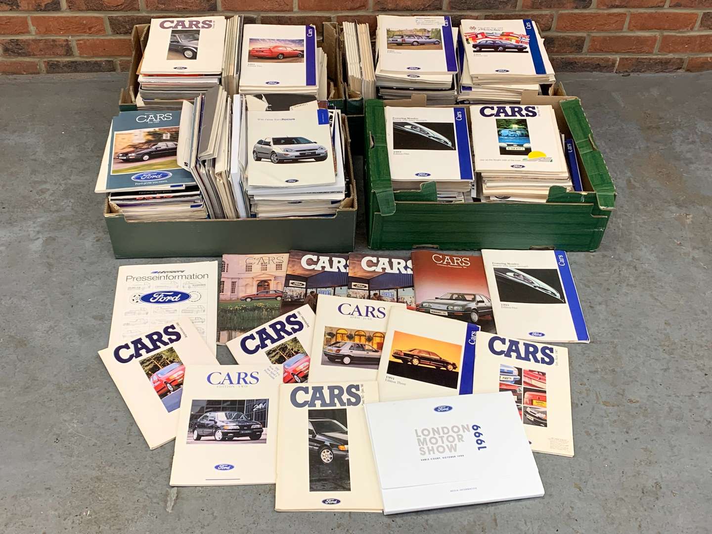 <p>Four Boxes of Mainly Ford Car Literature</p>