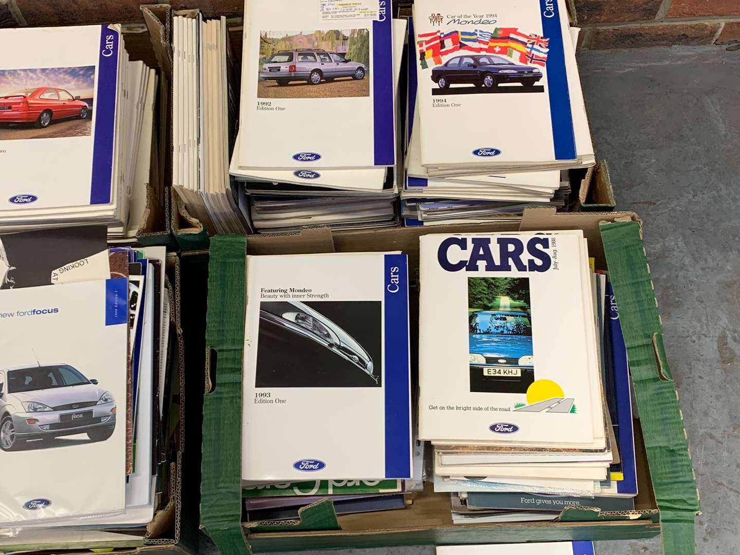 <p>Four Boxes of Mainly Ford Car Literature</p>