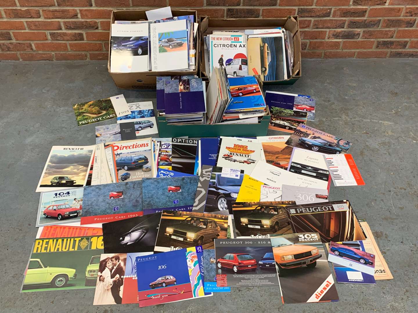 <p>Three Boxes of Mainly French Motoring Literature</p>
