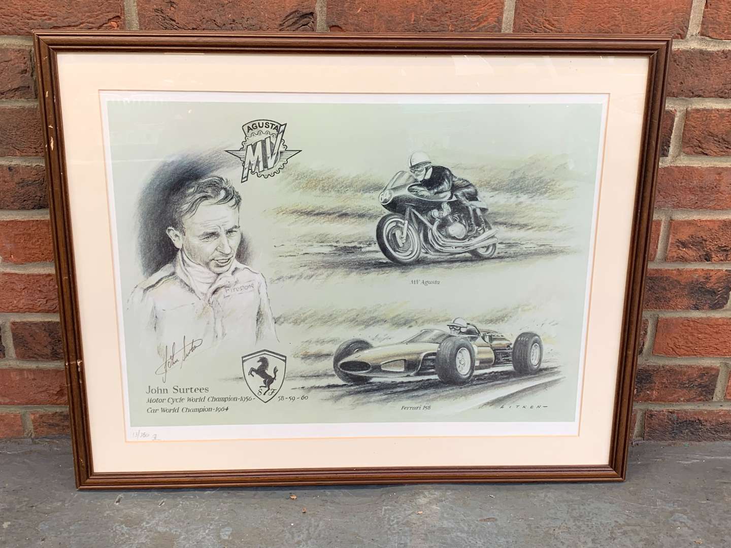 <p>John Surtees Signed Limited Edition Print 13/350</p>