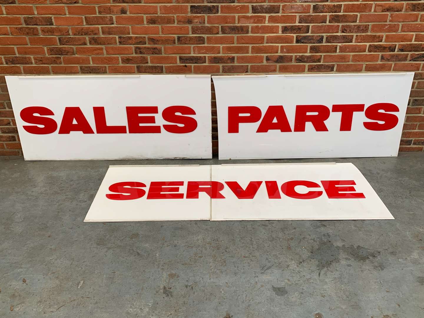 <p>Large Perspex Parts/Sales ans Service Sign</p>