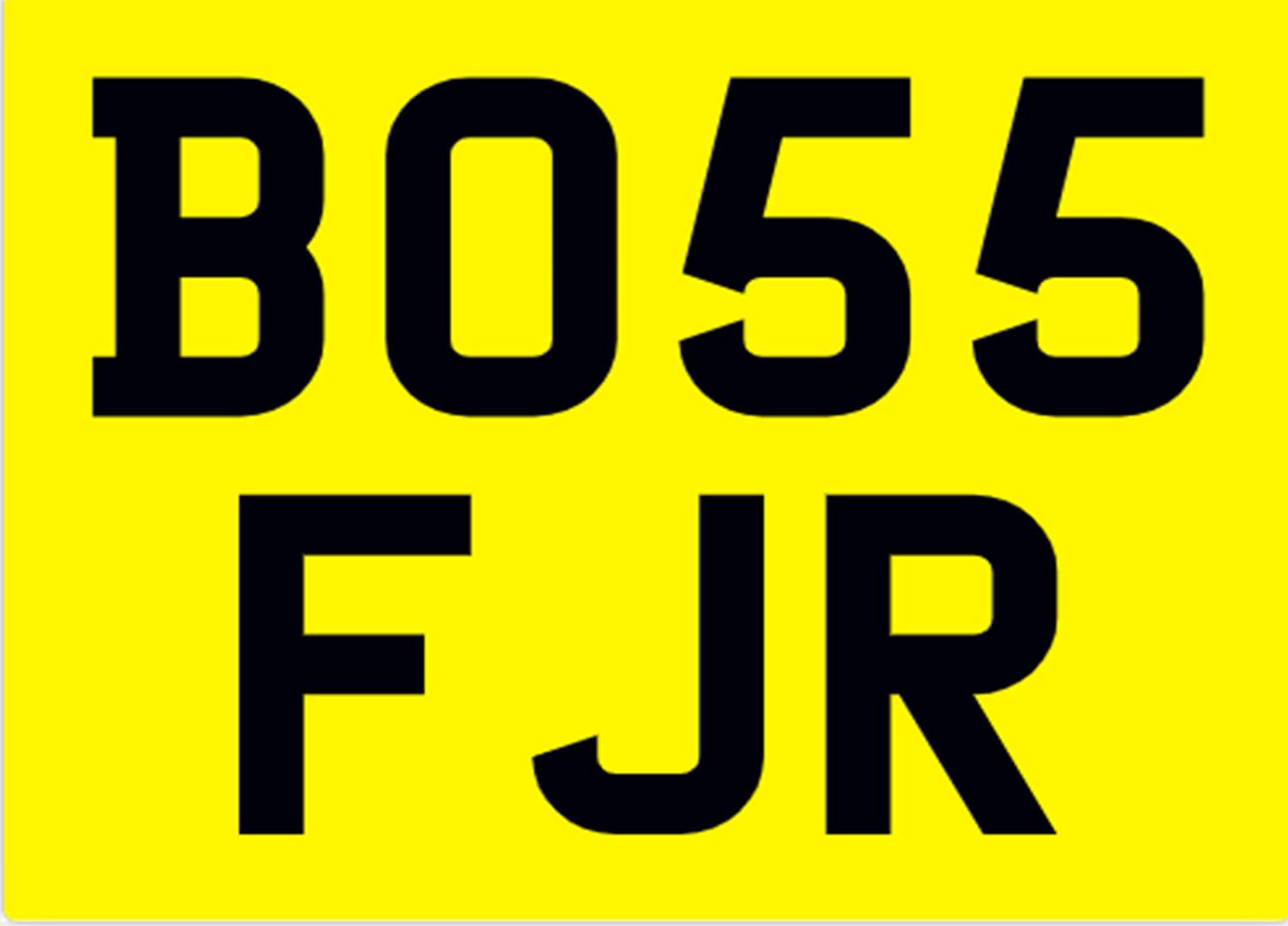 <p>&nbsp; BO55 FJR Registration Number&nbsp;</p>