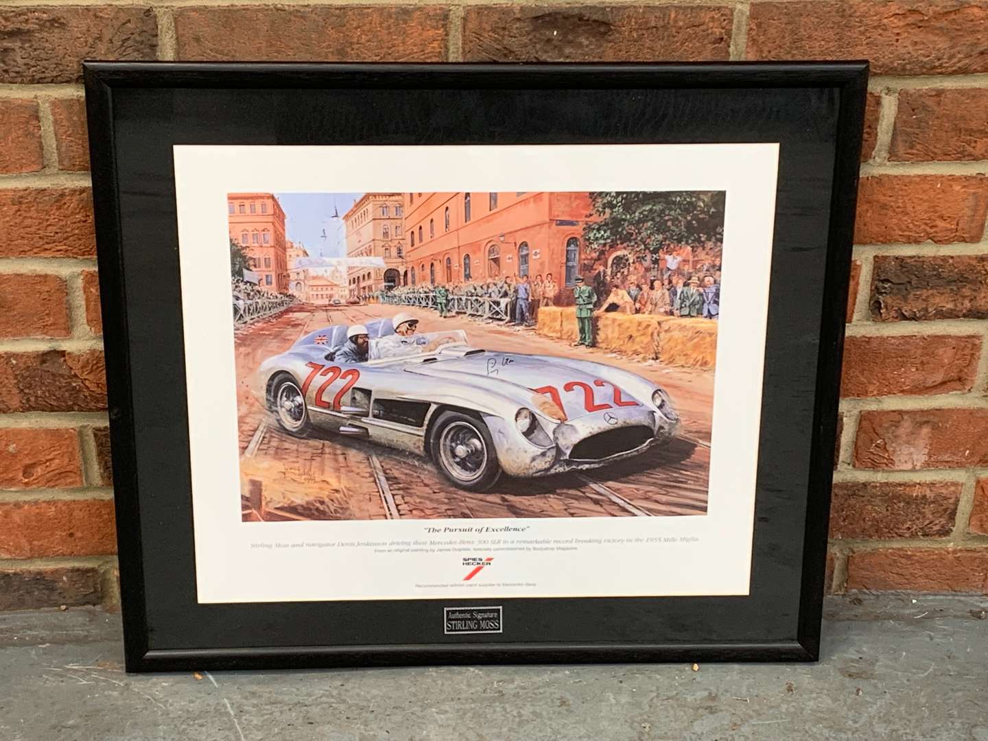 <p>Stirling Moss Limited Edition Signed Print&nbsp;“The Pursuit of Excellence”</p>