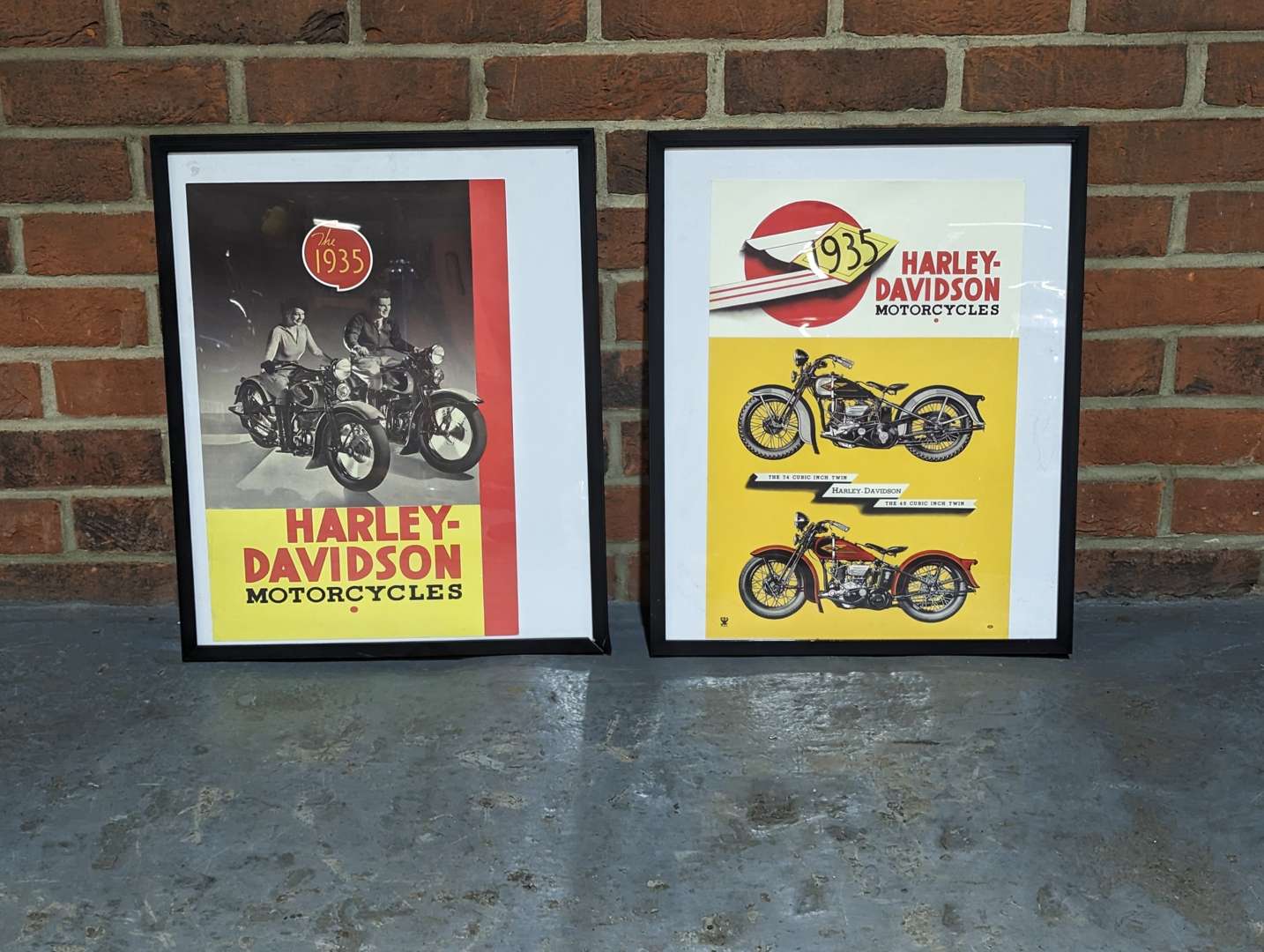 <p>Two Framed Harley Davidson Pictures&nbsp;</p>