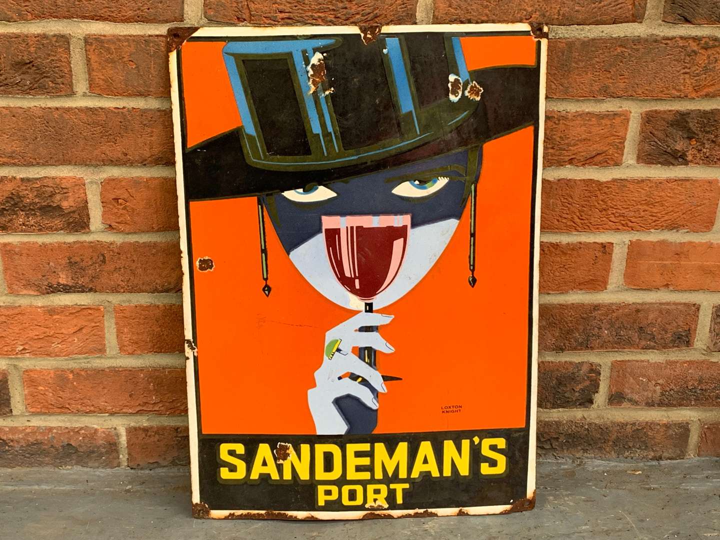 <p>Sandemans Port Enamel Sign</p>