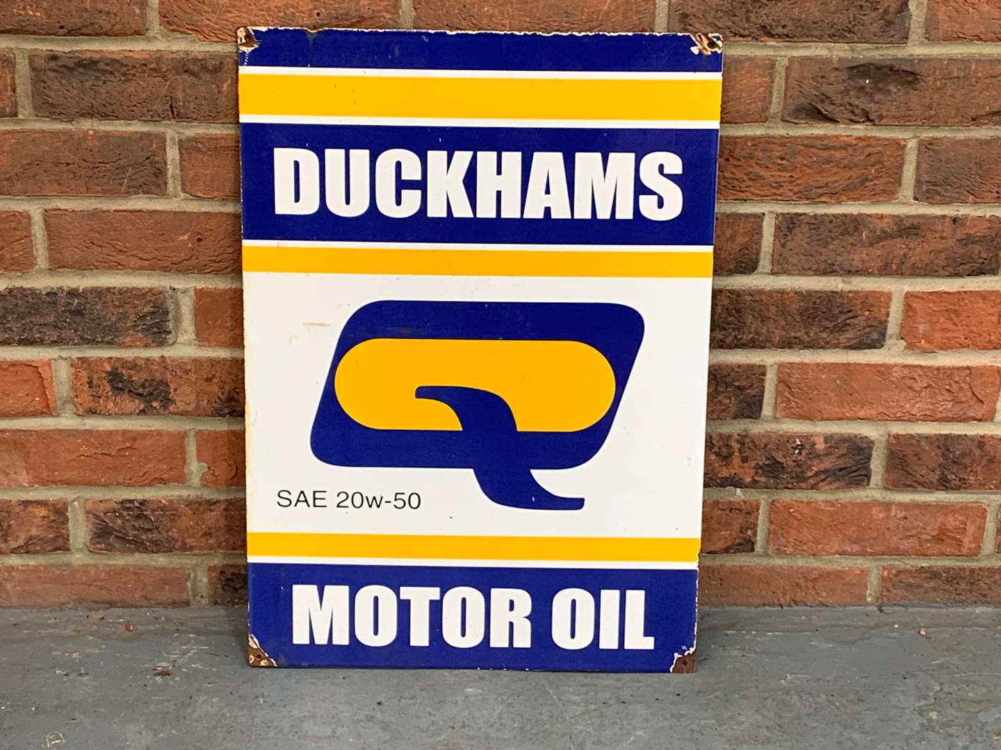 <p>Duckhams Motor Oil Enamel Sign</p>