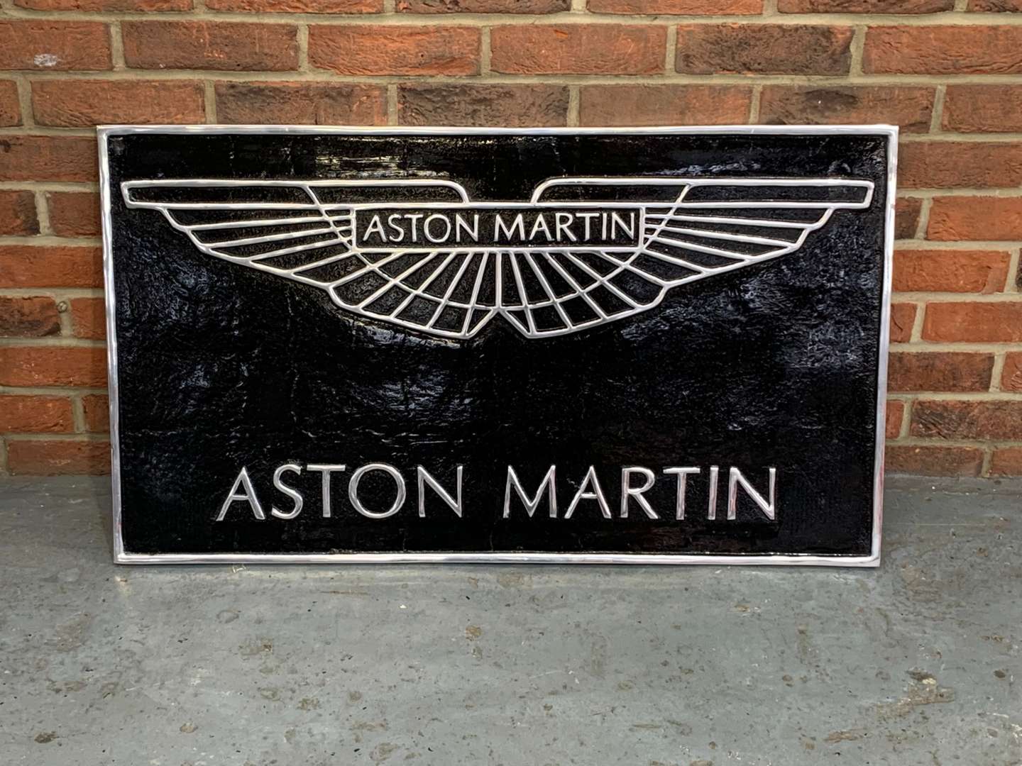 <p>Large Aston Martin Cast Aluminum Sign</p>