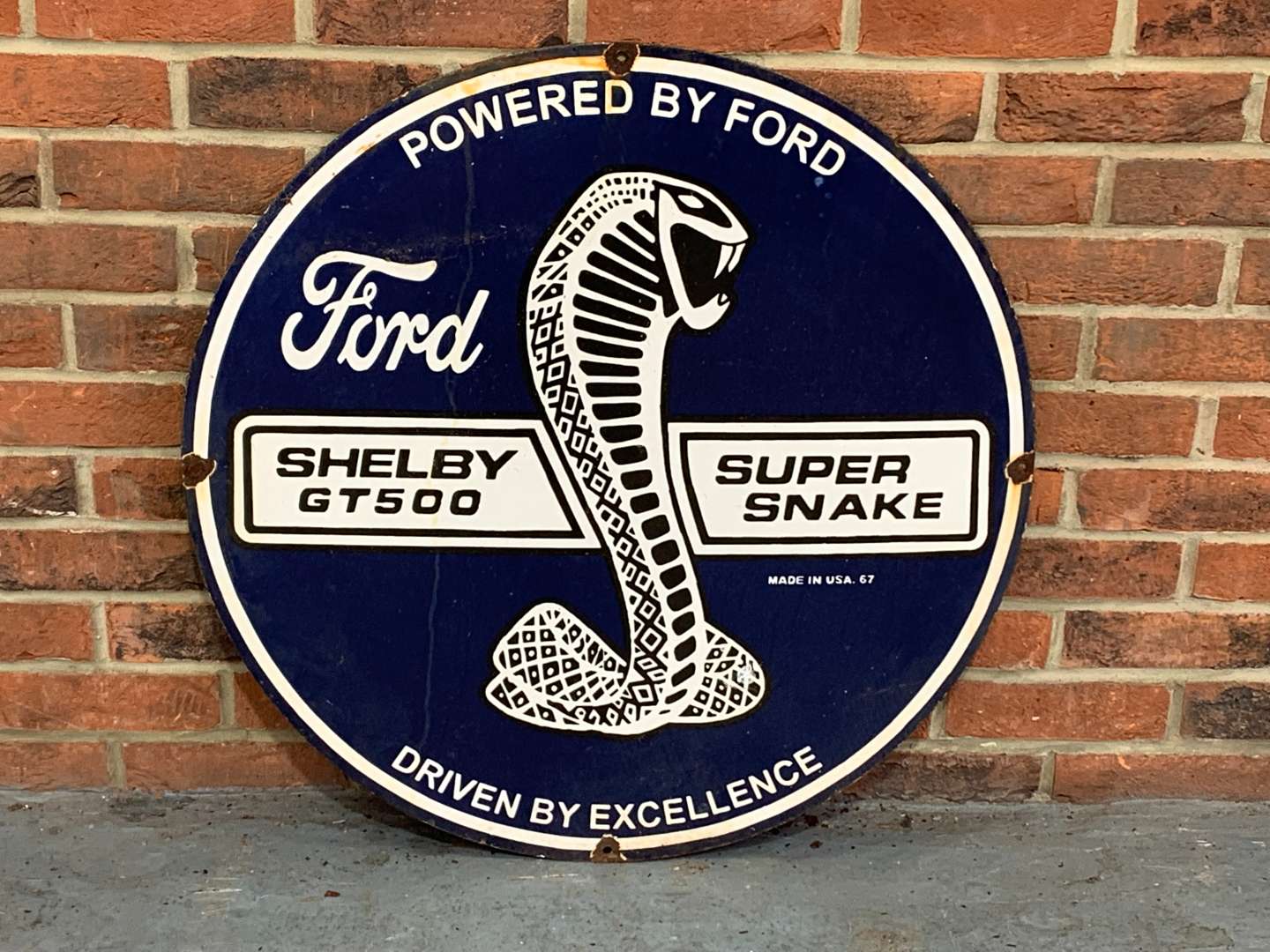 <p>Ford Shelby GT500 Super Snake Enamel Sign</p>