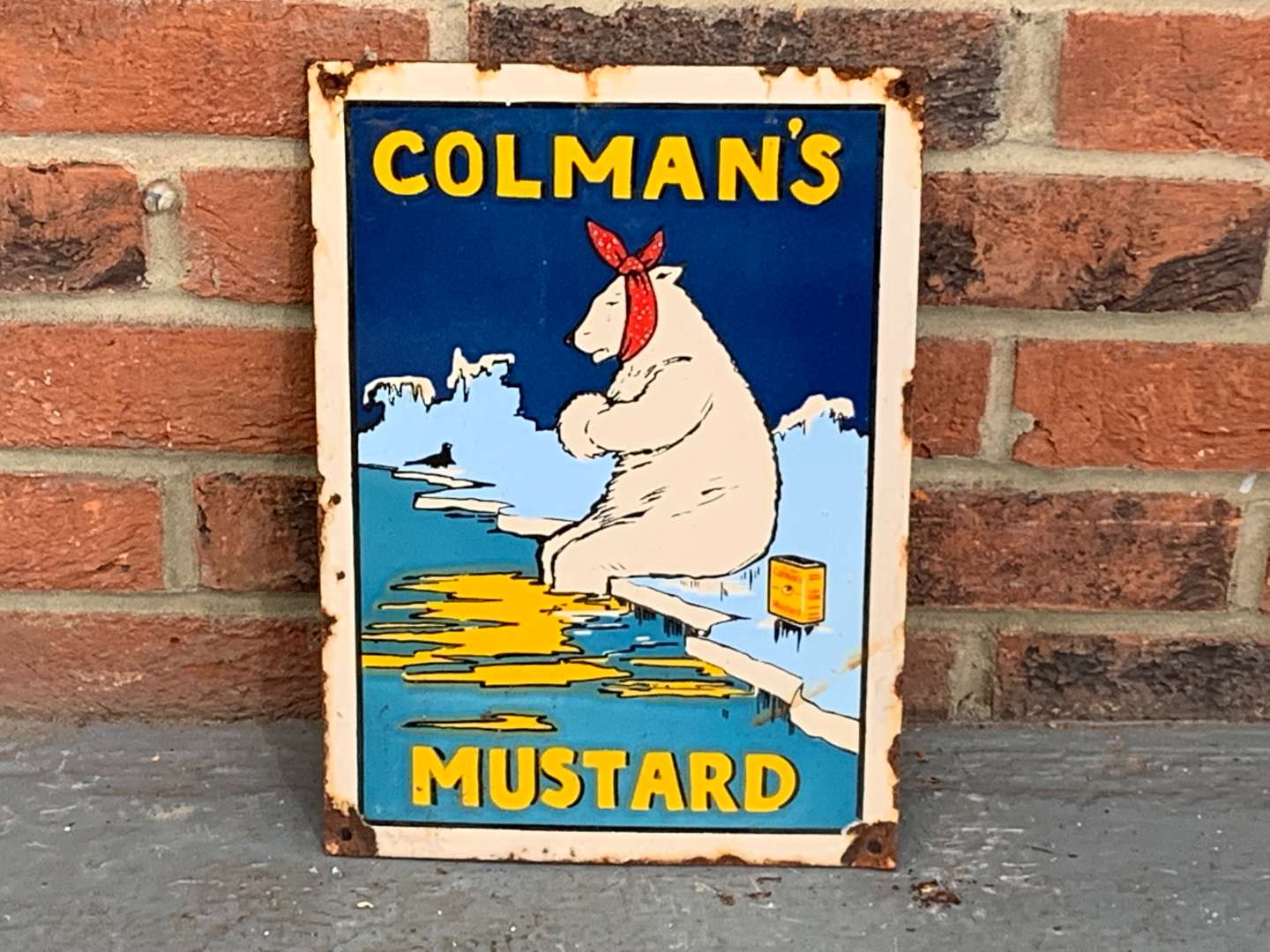 <p>Colmans Mustard Small Enamel Sign</p>