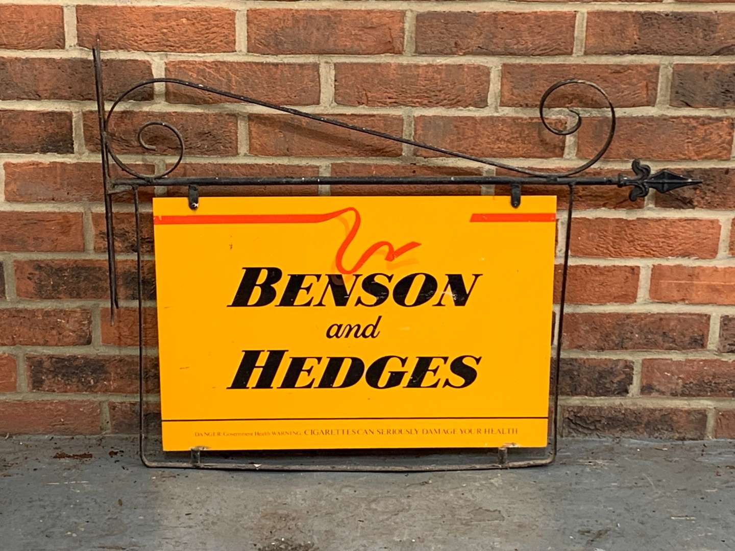 <p>Benson and Hedges Aluminium Wall Mounted Sign</p>