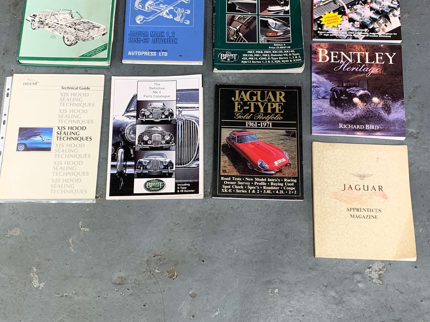 <p>Box Of Jaguar Motoring Books</p>