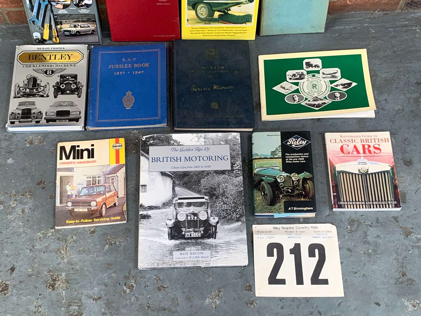<p>Box Of Classic Car Motoring Books</p>