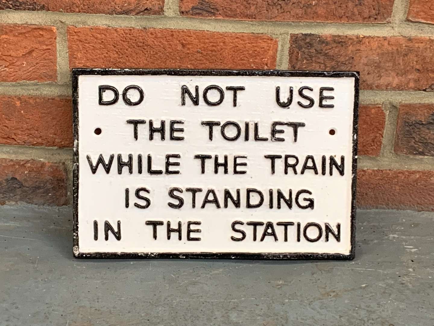 <p>Railway Warning Cast Iron Sign</p>