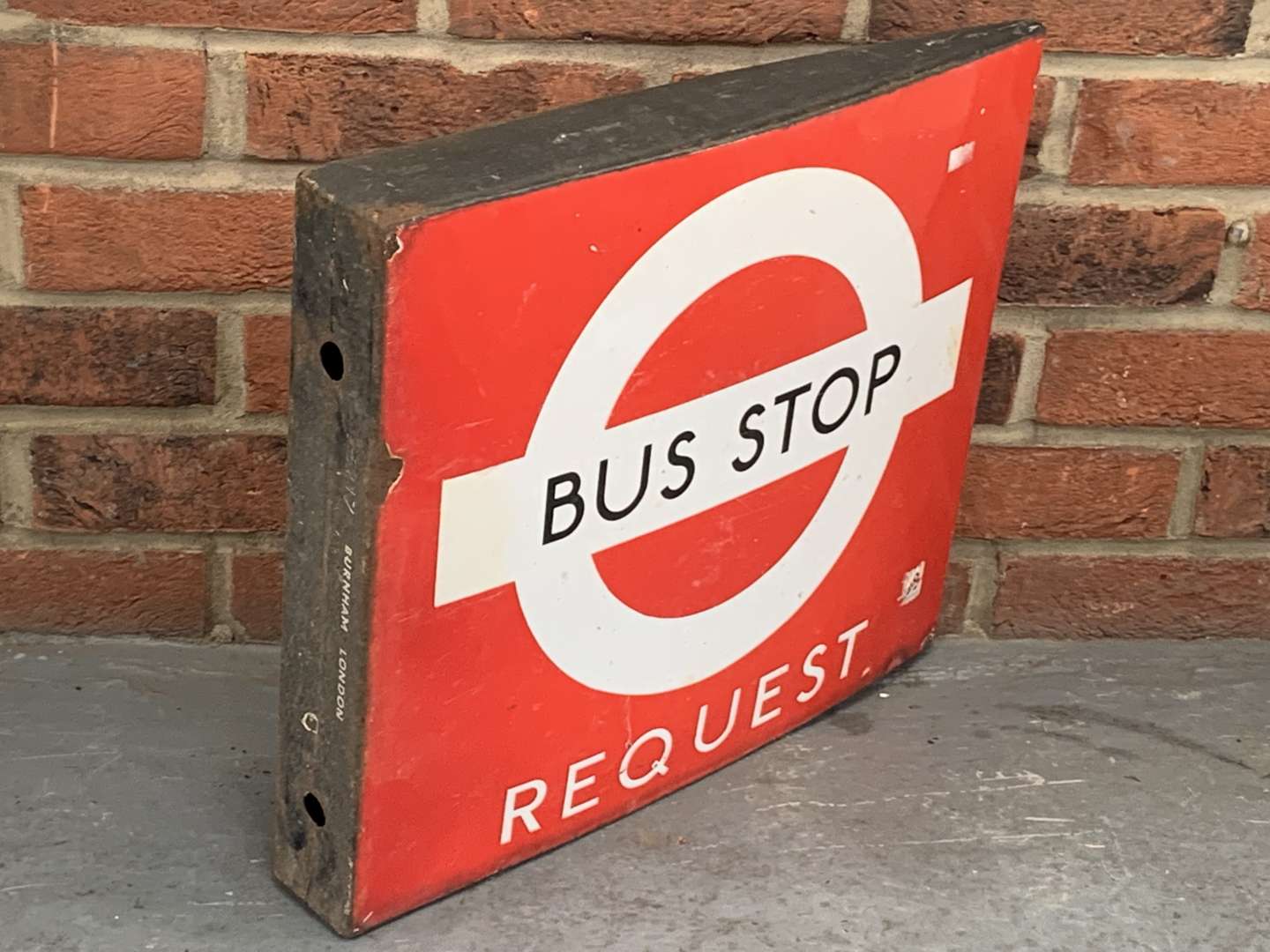 <p>Bus Stop Request Enamel Sign</p>