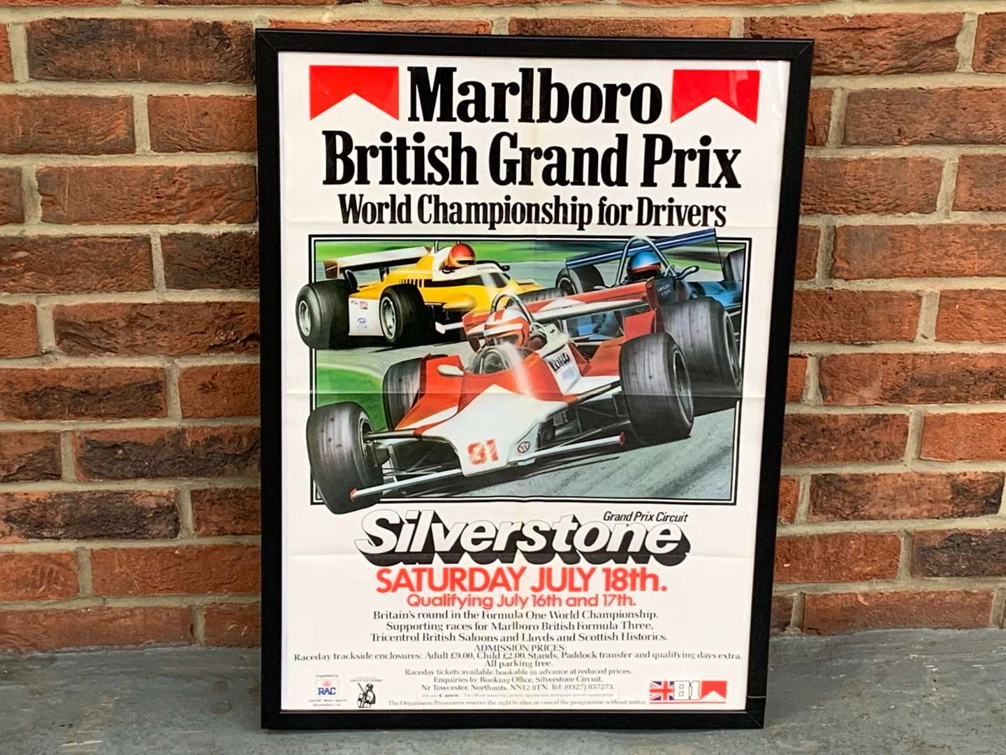 <p>Marlboro British GP Silverstone Poster</p>