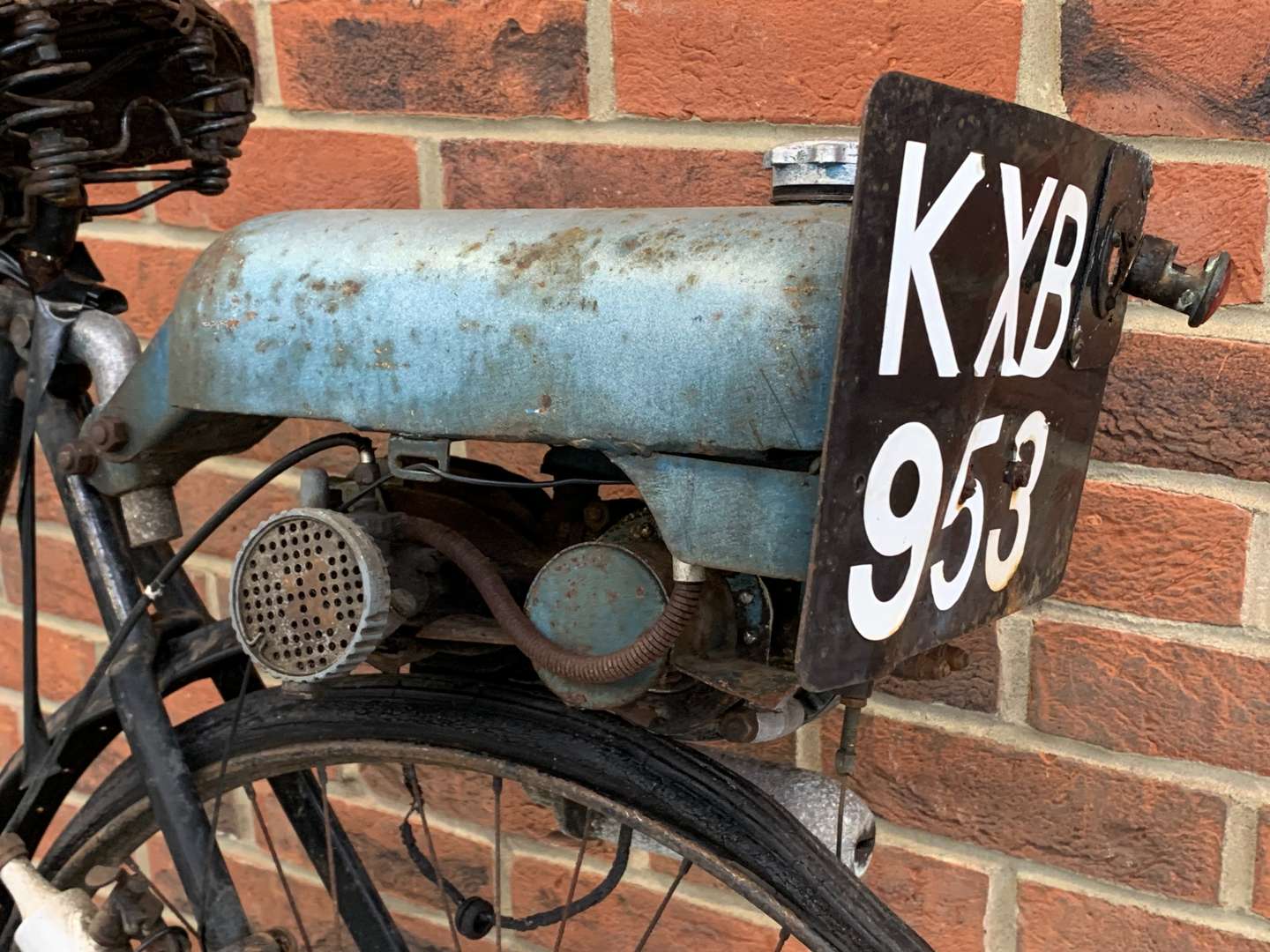 <p>Trojan Mini Motor Attached to a Vintage Bicycle</p>