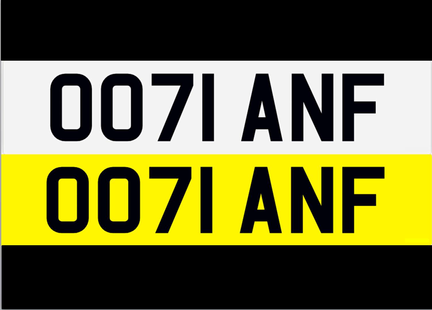 <p>&nbsp; OO71 ANF Registration Number&nbsp;</p>