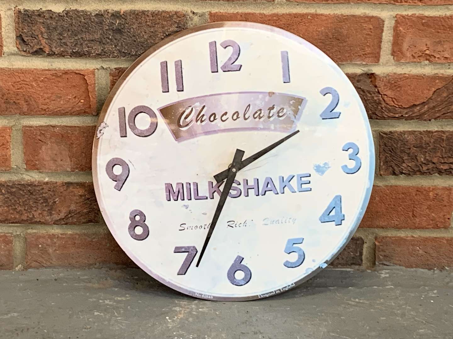 <p>Milkshake Convex Clock Sign</p>