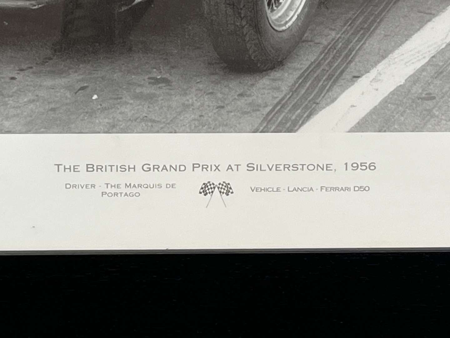 <p>Framed Print of 1956 Silverstone GP&nbsp;</p>