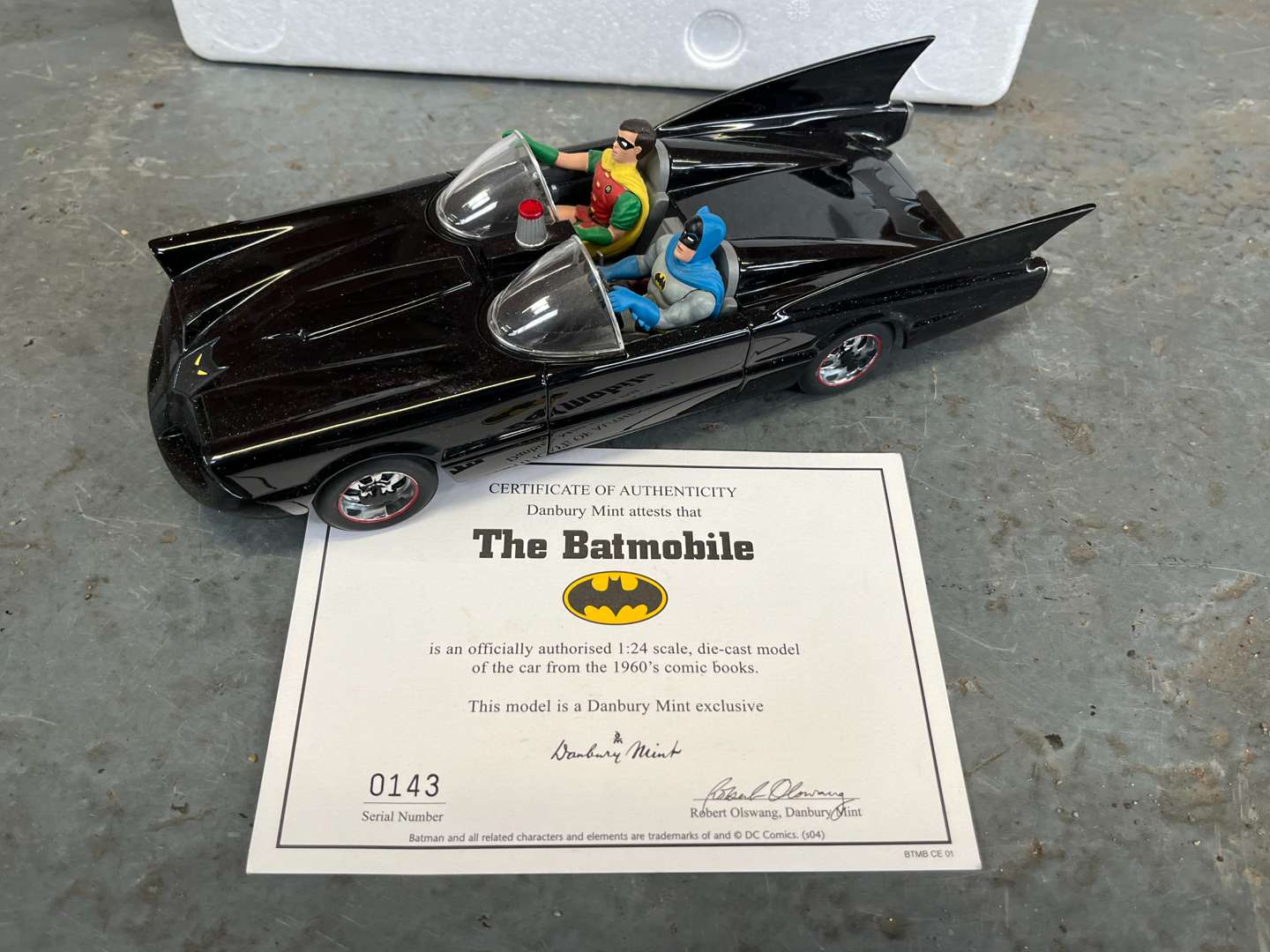 <p>Bat Mobile Model Car By Danbury Mint</p>