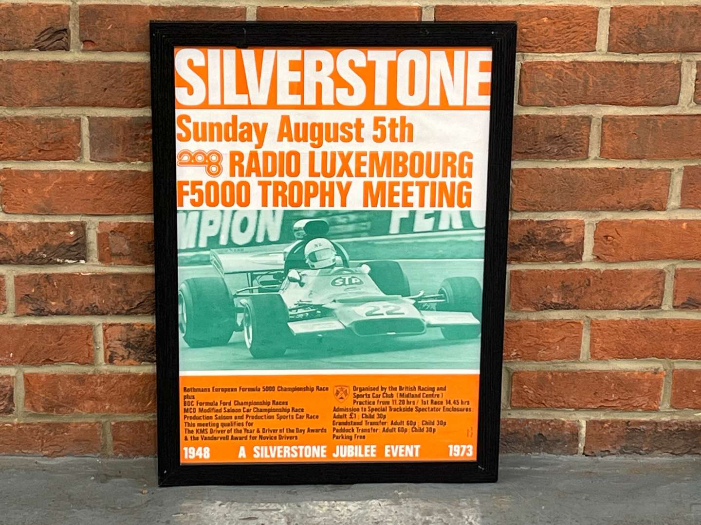 <p>1973 Silverstone Framed F5000 Trophy Meeting Race Poster</p>