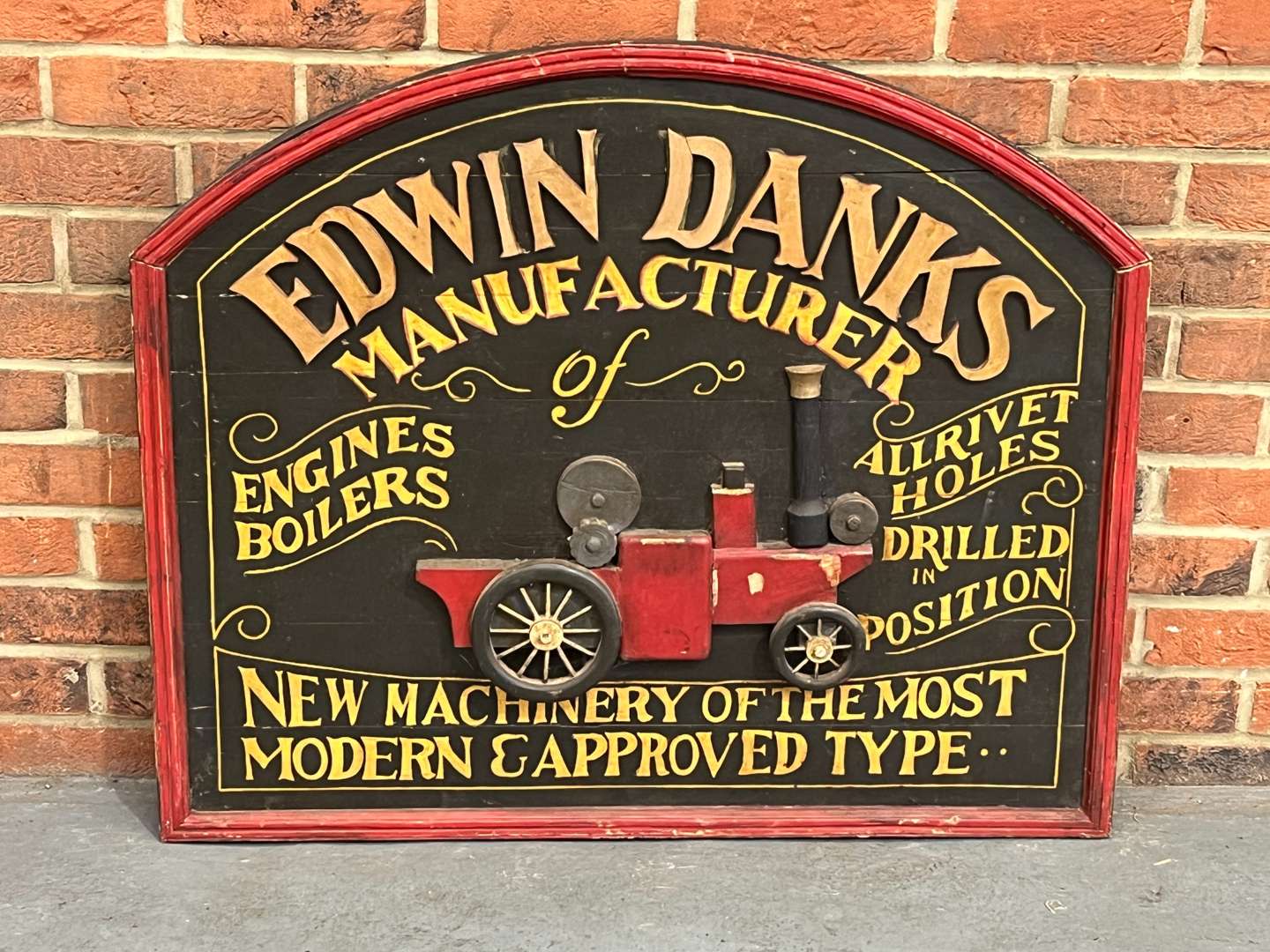 <p>Edwin Danks Wooden Made Sign</p>