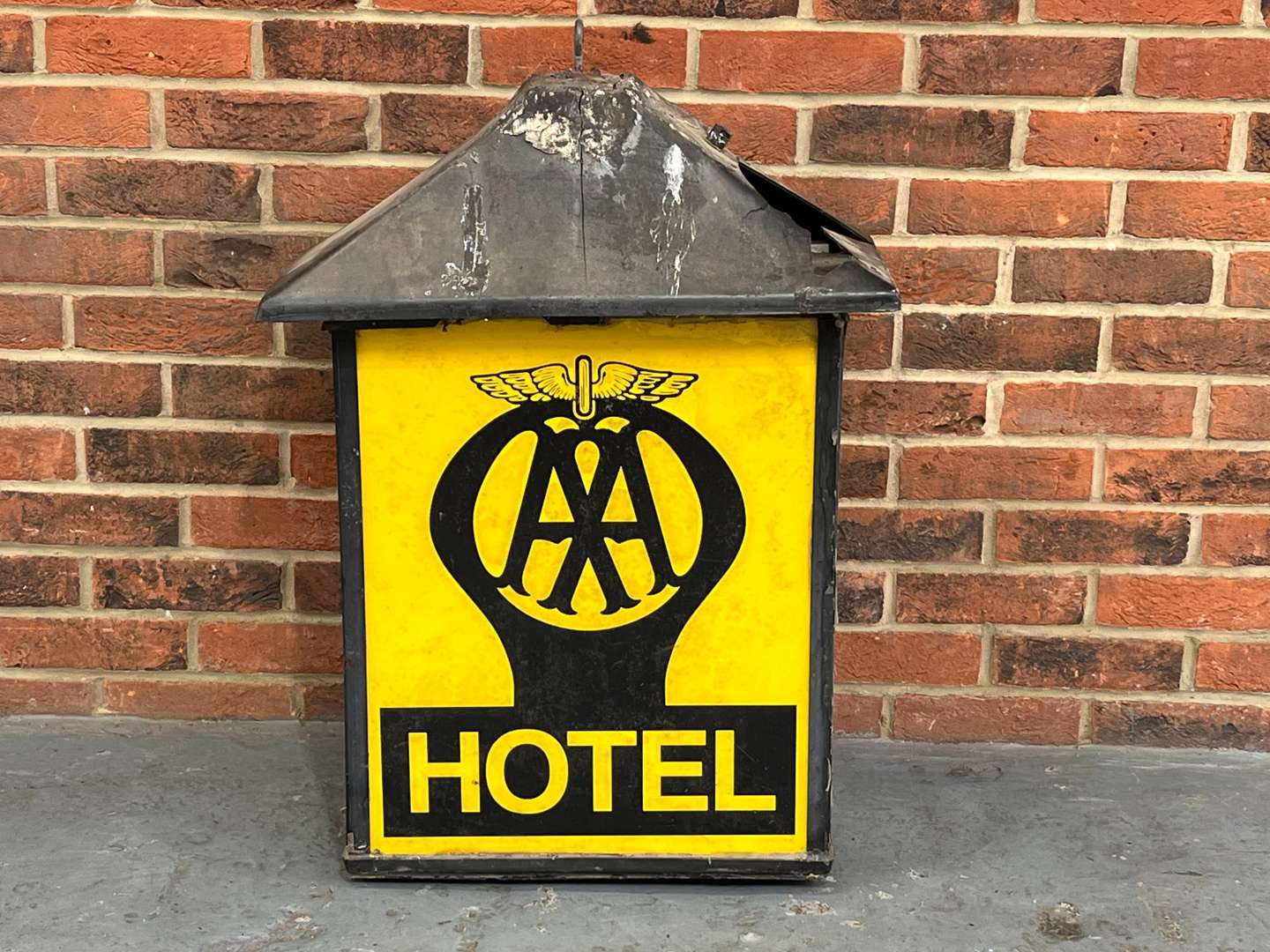 <p>AA Hotel Plastic Framed Hanging Sign a/f</p>