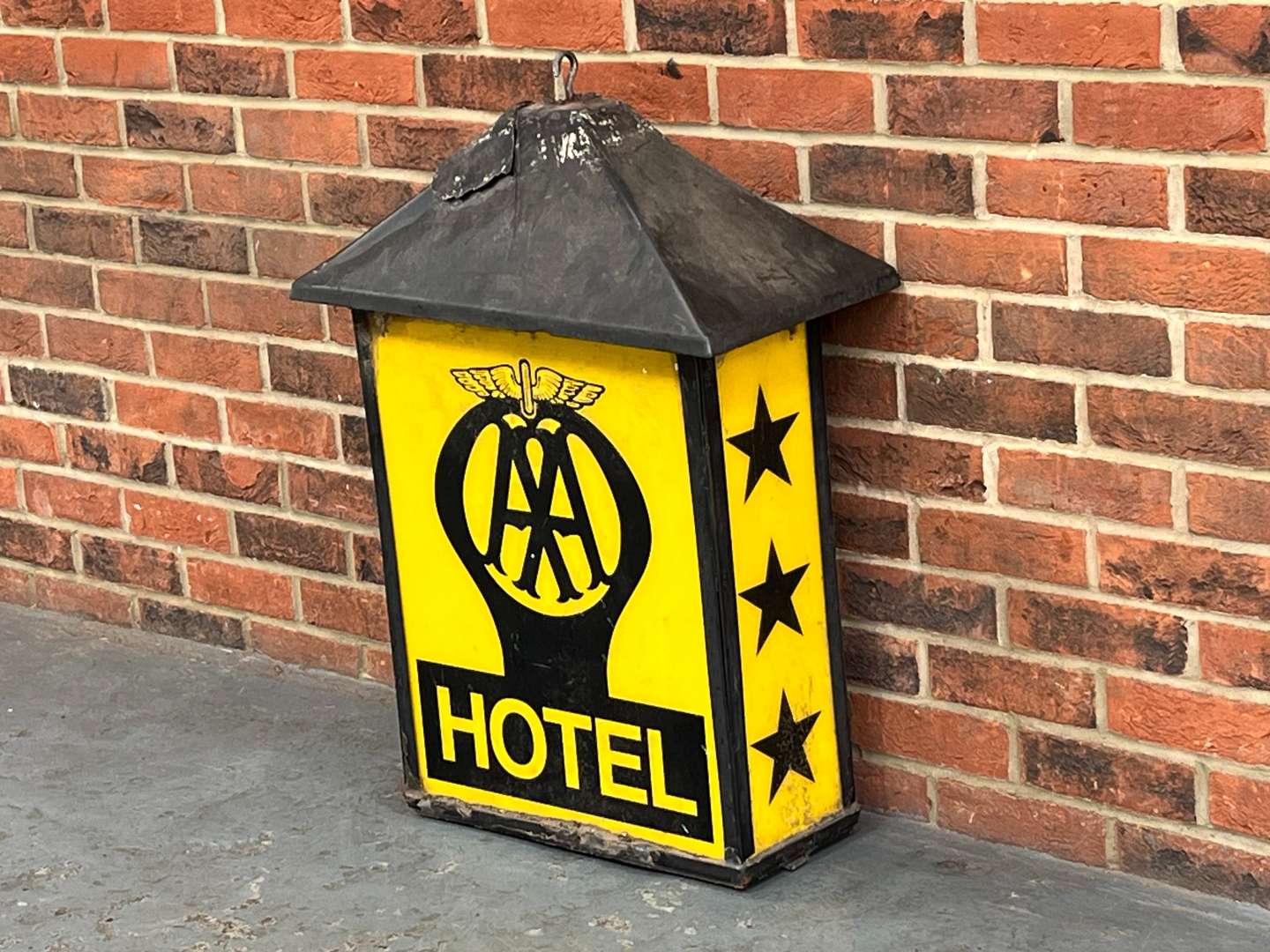 <p>AA Hotel Plastic Framed Hanging Sign a/f</p>